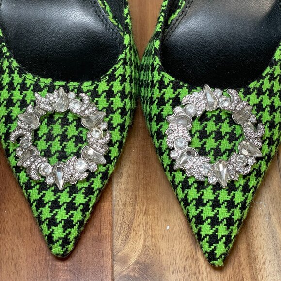 ASOS Green Houndstooth Heels (US 10) - Picture 3 of 7
